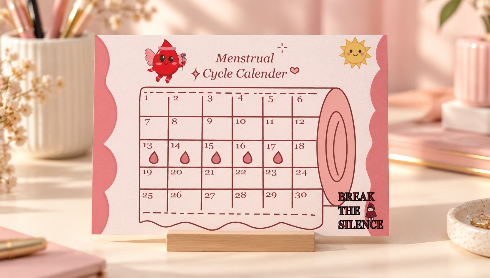 Breaking the Cycle of Silence: calendar mockup