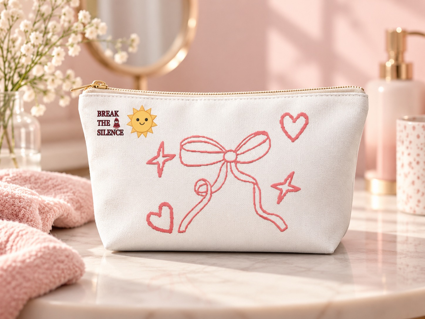 Breaking the Cycle of Silence: pouch mockup