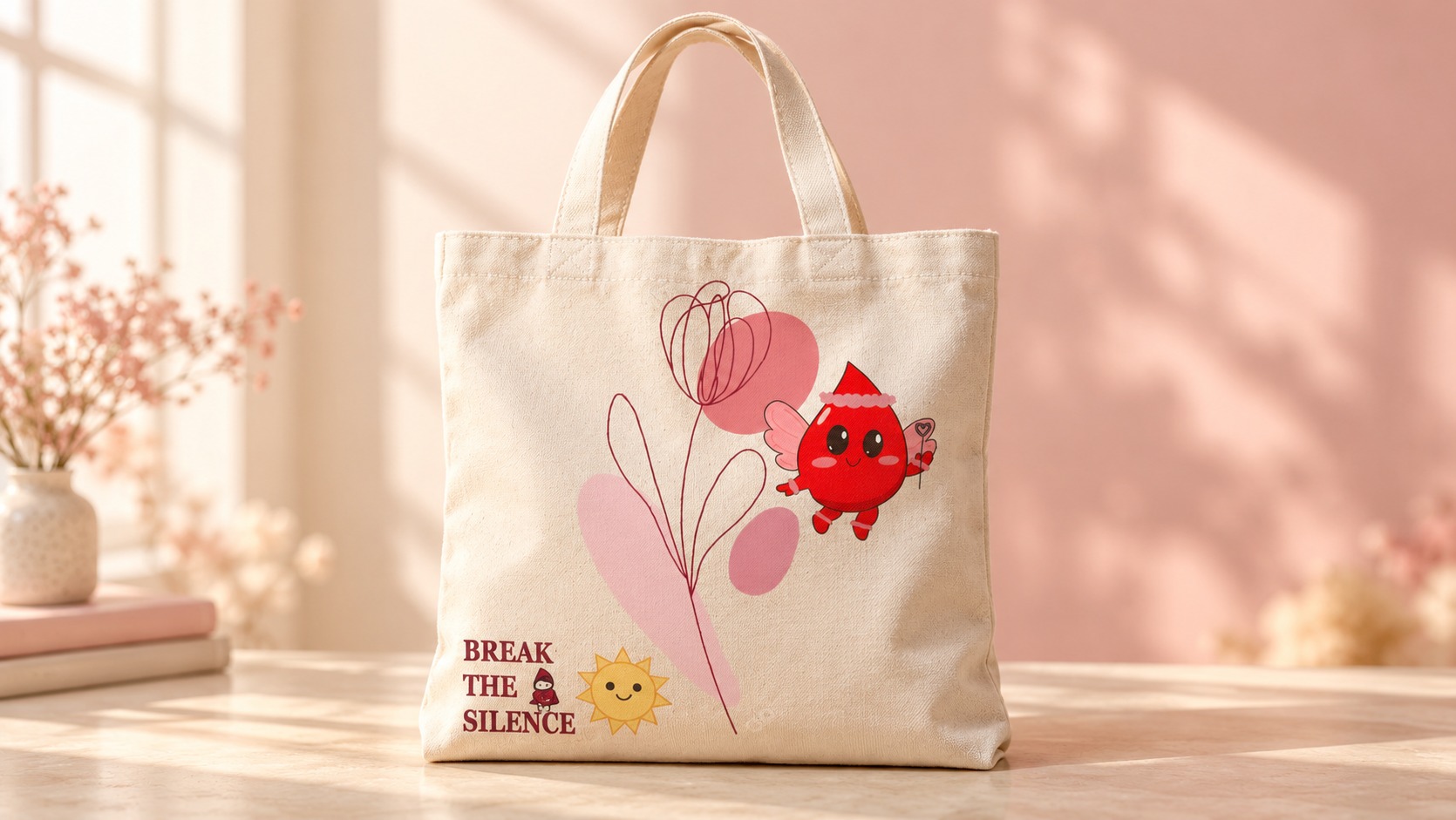 Breaking the Cycle of Silence: tote bag mockup