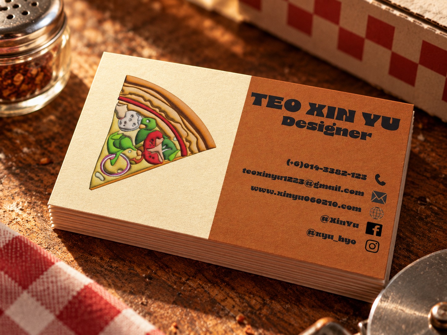 Baked With Passion: name card — back mockup